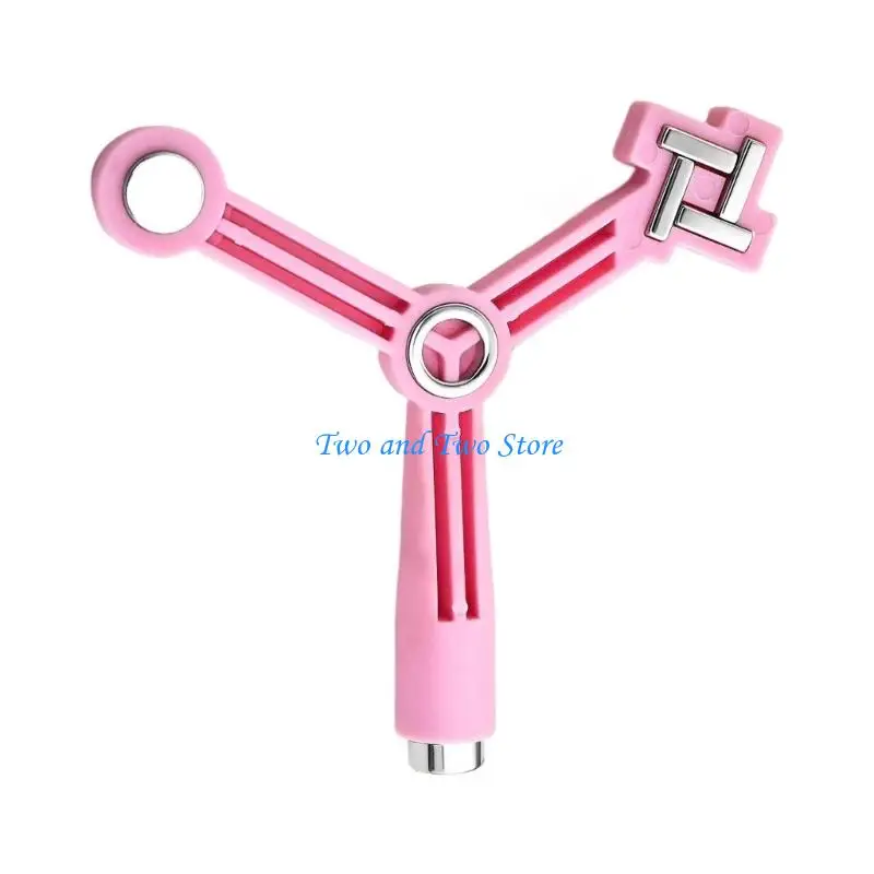 HX6F Multifunctional Metal Triangular Wind Wheel Magnet Tool for Nail Art