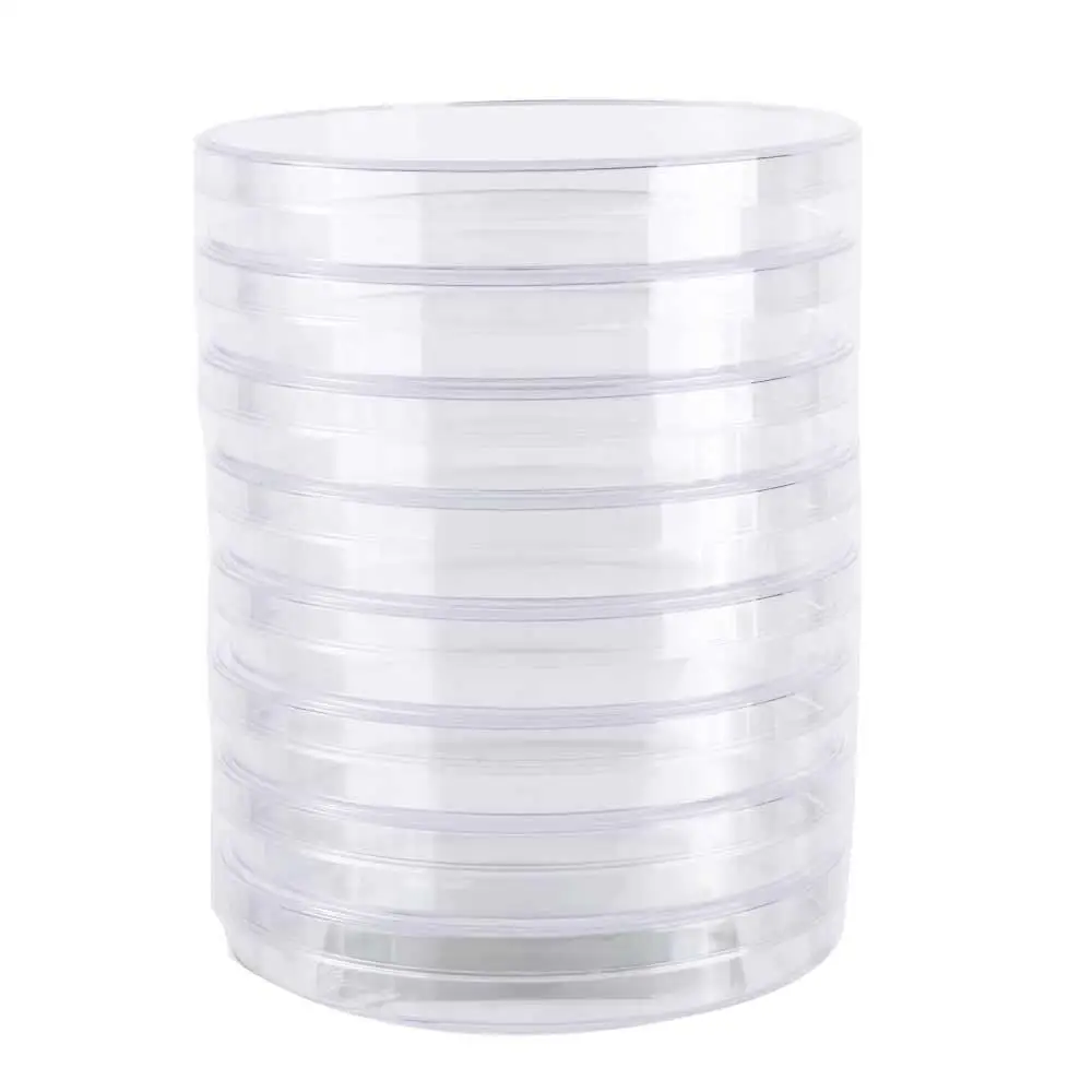 Biological Transparent with Lids 90x15mm Plastic Sterile Petri Dishes Bacteria Culture Dish Petri Dishes Clear Petri Dish