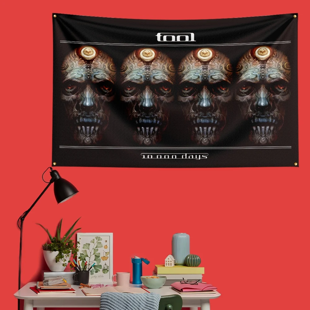 TOOL Inspired Rock Music Flag 3x5 FT 90x150cm Polyester Decorative Banner Tapestry For Music Fans Bedroom Wall Decoration