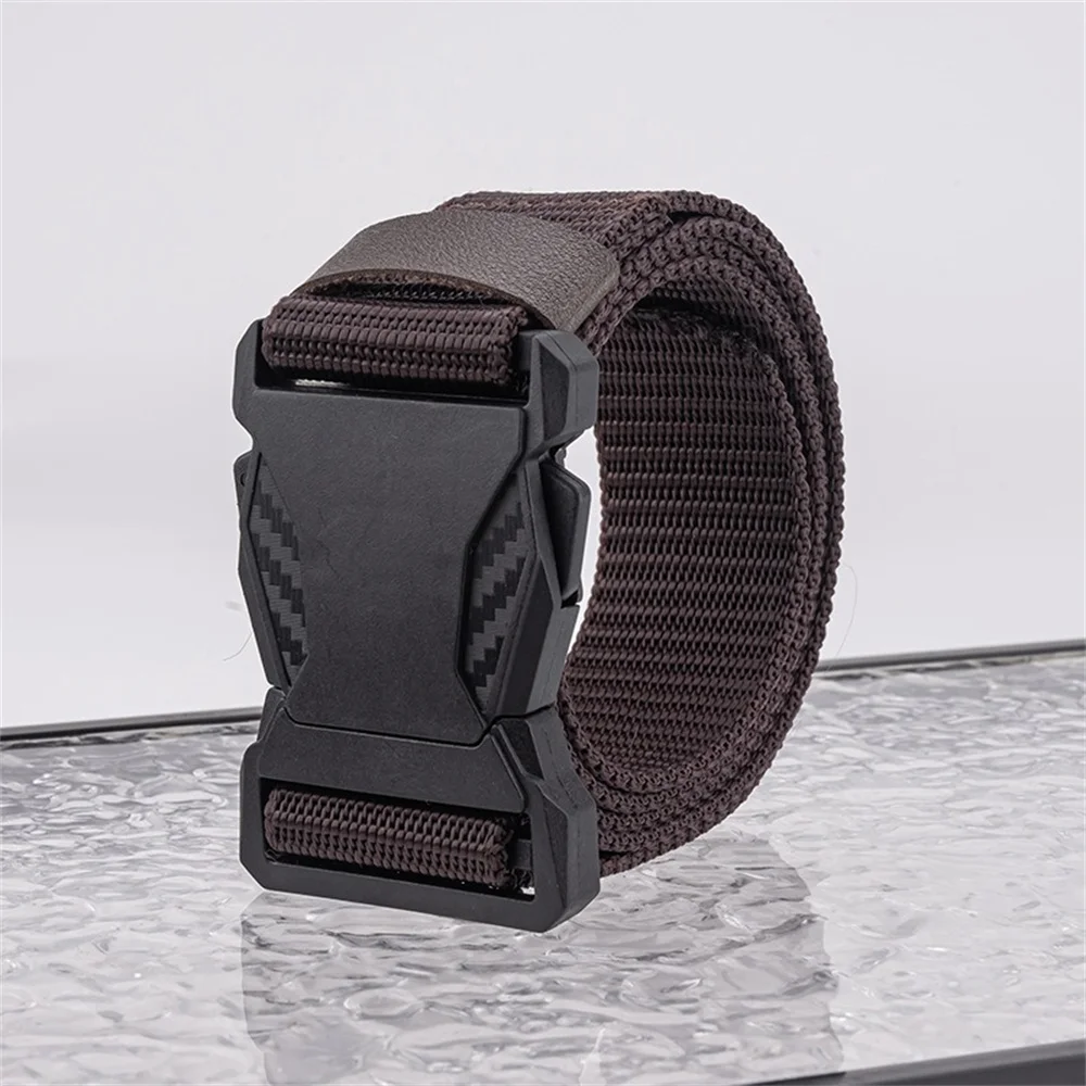 Mannen Outdoor Tactische Riem Snelsluiting Casual Sport Nylon Canvas Riemen Multifunctionele Jacht Geweven Militaire Riem