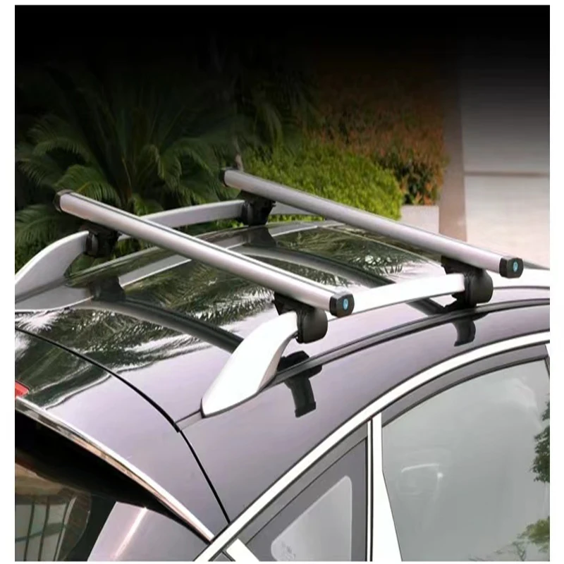 2PCS 120/130Cm universal SUV roof luggage rack, waterproof roof basket storage luggage rack, SUV roof luggage rack