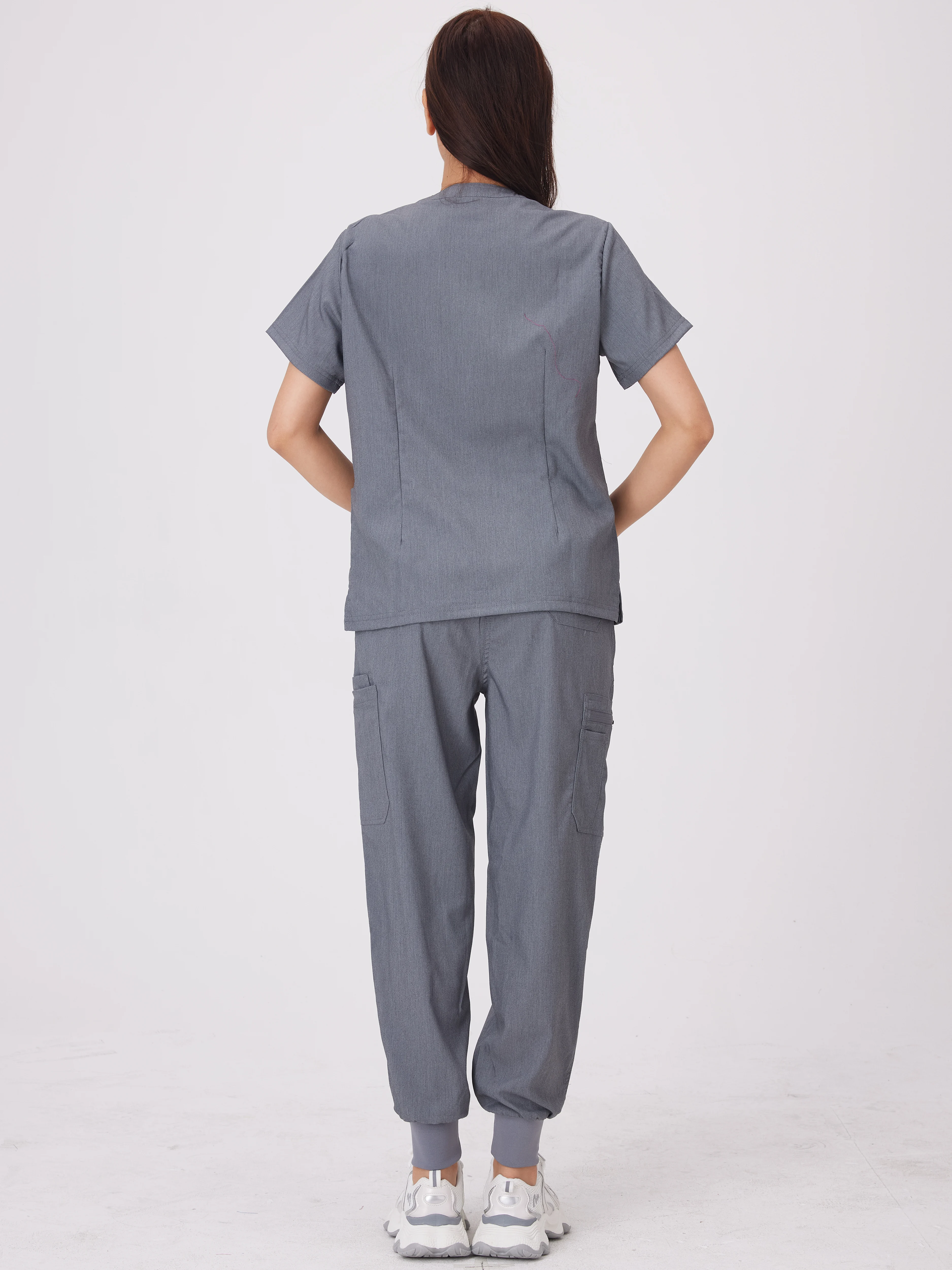 Uniformes de enfermera mujer blouses médicales uniformes d'infirmière haut de beauté + pantalon droit ensemble de soins infirmiers femmes multicolore médecin vêtements de travail