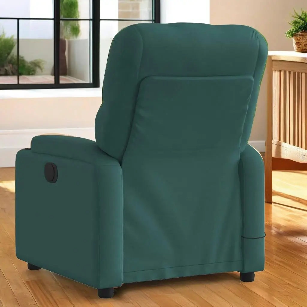 

Luxurious Dark Green Fabric Massage Recliner Chair for Relaxation