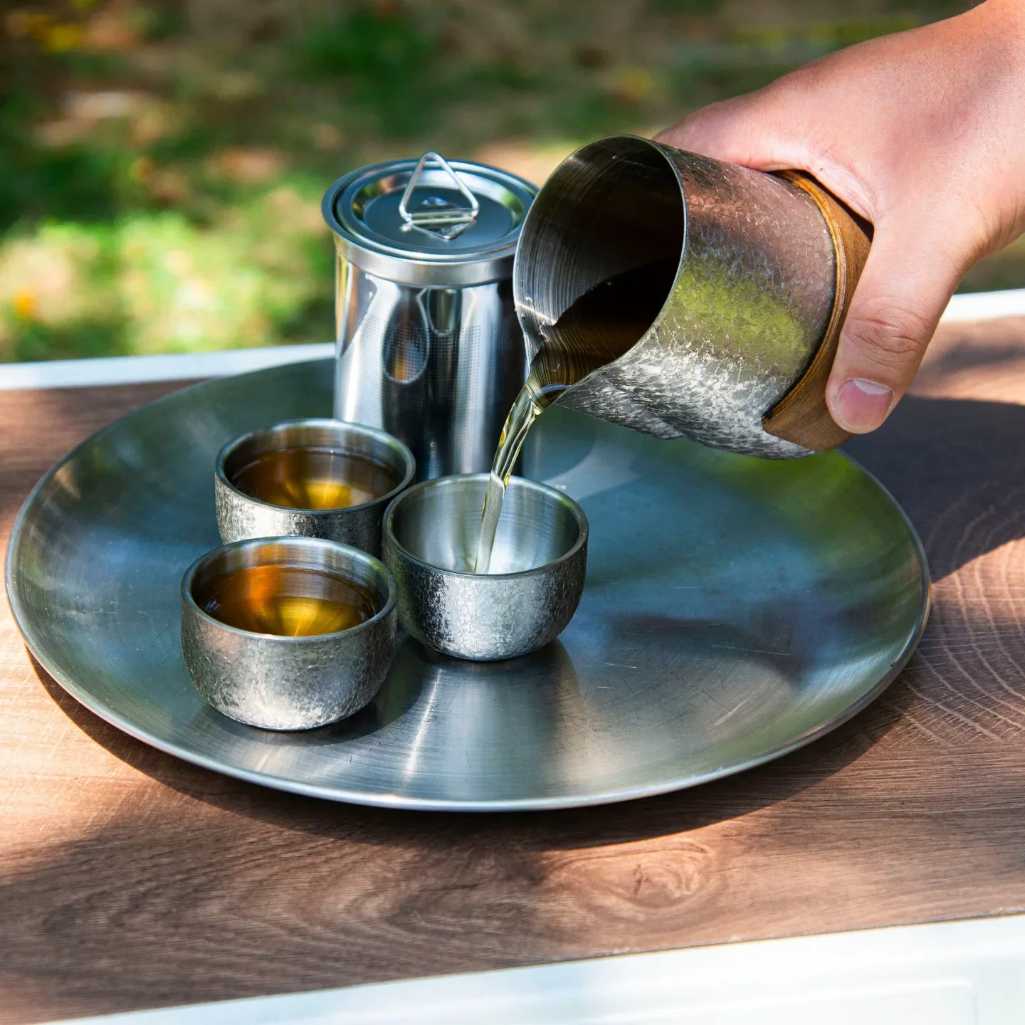 350ml Stainless Steel Tea Infuser Set,Heat-resistant And Non-scratching,Integrated Storage,Gift,Outdoor Camping/Travel Tea Set