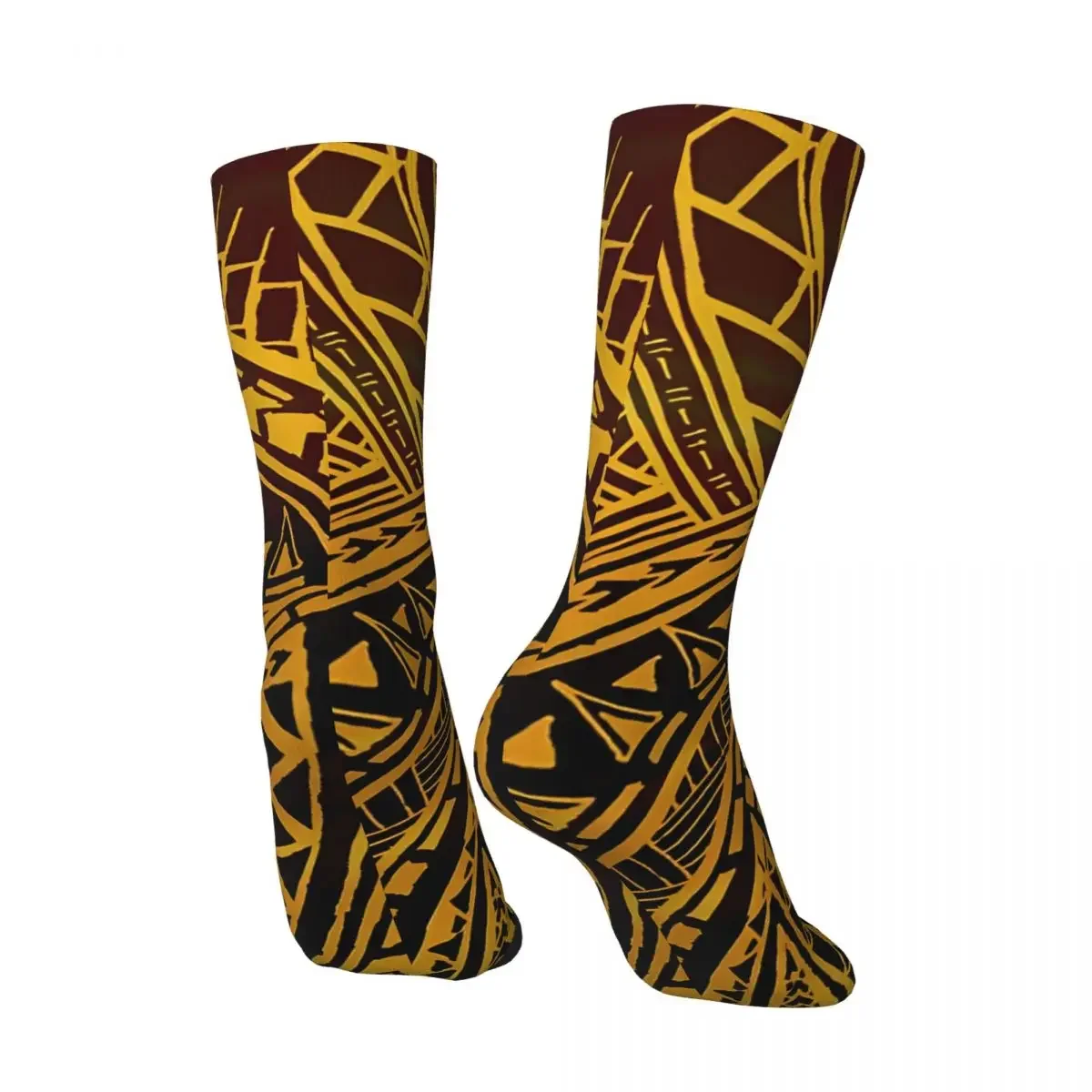 Crazy compression Sunset Polynesian Tribal Sock for Men Vintage Quality Pattern Crew Sock Novelty