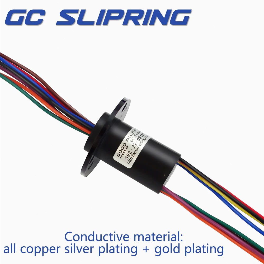 Slip ring collector ring electric slip ring electric brush carbon brush rotating joint 8wire 10A current