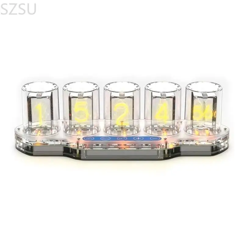 

SZSU Modern Acrylic Tabletop Clock Pseudo-Glow with LED LightsDesktop Decoration