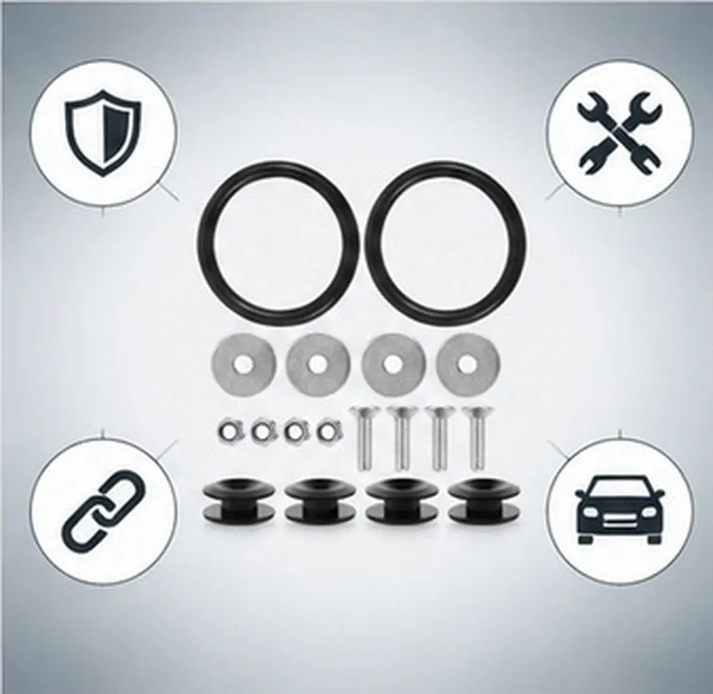1Set Heavy-Duty Metal Rubber Bumper Holder Clip Quick Release Fastener for Car Front Rear Bumper Modification Accessories