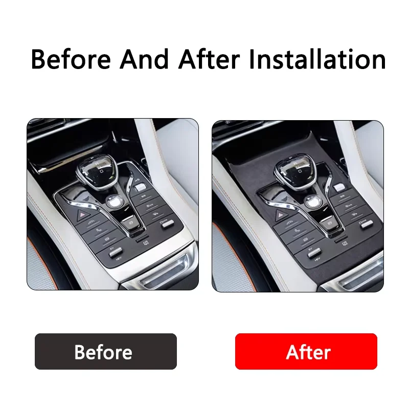 for BYD Seal U Song plus DM-i EV Suede Gear Shift Panel Protective Shell Frame Interior Car Accessory for Enhanced Control