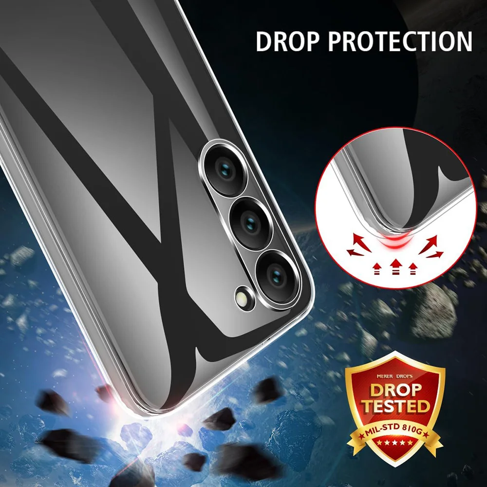 

Original Crystal Cover Case For Samsung Galaxy S25 Edge S24 S23 S21 Fe S22 Ultra Plus Soft Shell Shockproof Slim Coque Funda S25