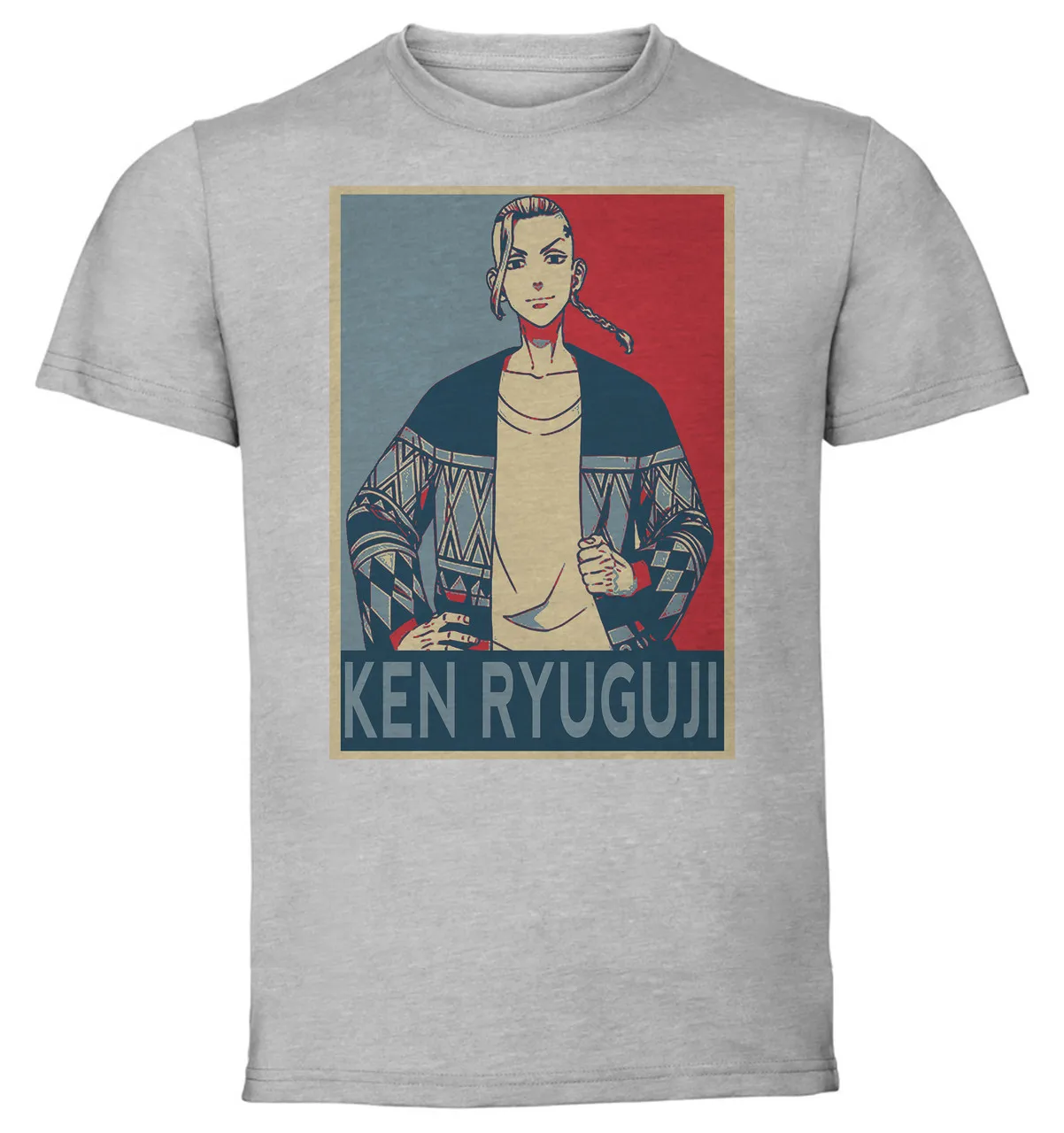 T-Shirt Unisex Grey Propaganda Tokyo Revengers Ken Ryuguji SA0834