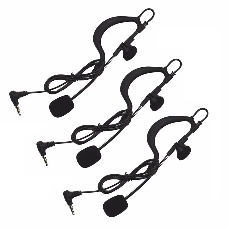 Original Motorcycle Helme Interphone 3.5mm Jack Headset Microphone Mic for EJEAS Vnetphone V6C/V4C Football Referee Intercom