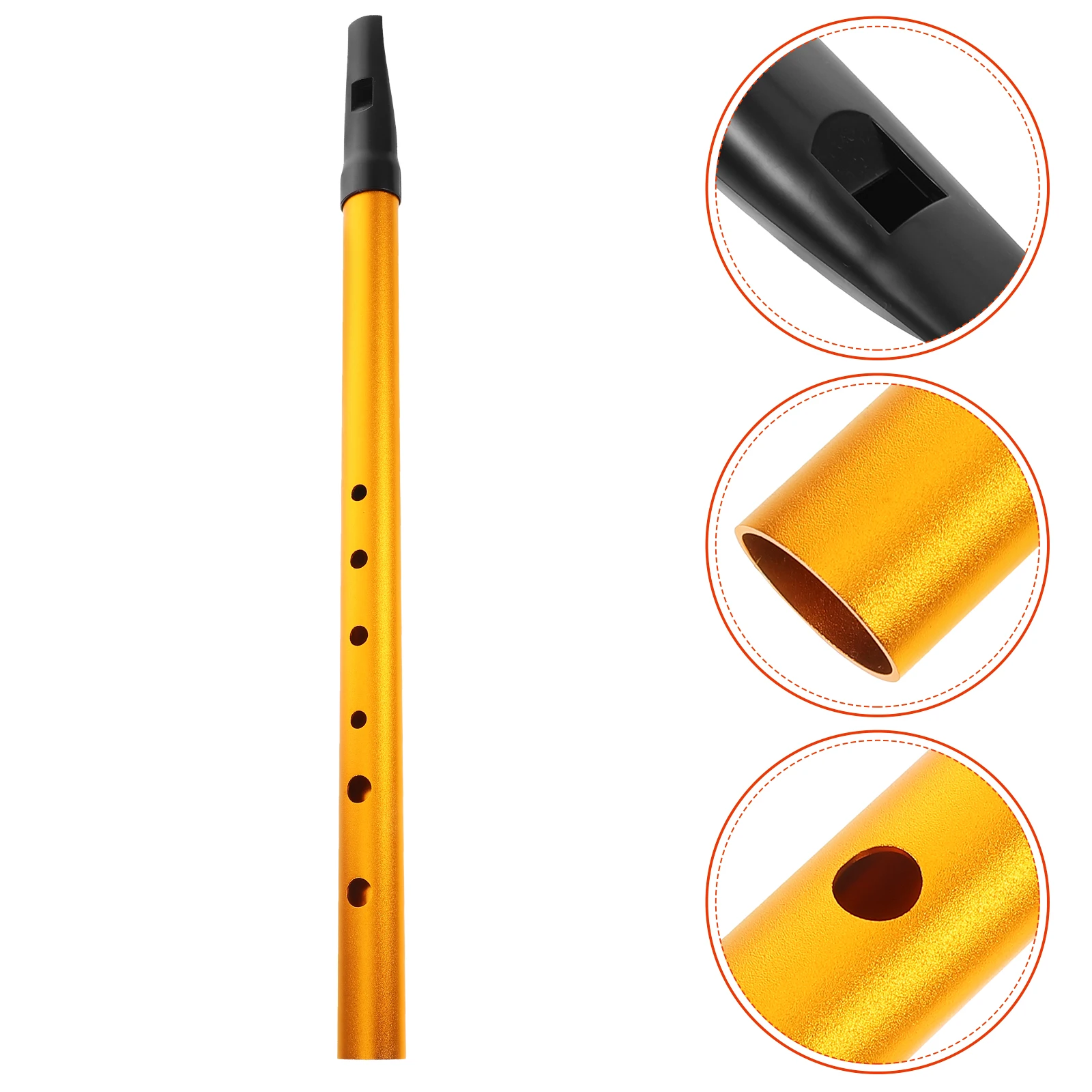 

6pcs Beginner Recorder 6 Hole Irish Tin Flute C Key Aluminum Alloy Vertical Whistle for Beginners Ireland