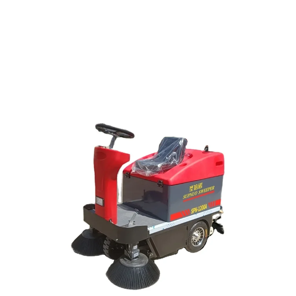 Good Price floor sweepers 1200A Wheelie Floor Cleaning Machine Ride-On Vacuum Cold Water Cleaning Tractor Mounted Road Sweeper