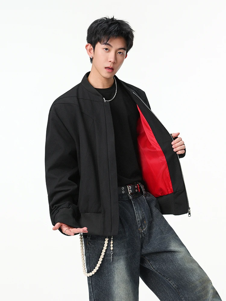 

Cleanfit Red American MA Baseball Jaet Men's ort Bomber Workwear Jaet Autumn oulder Water-resistant Cotton 00%