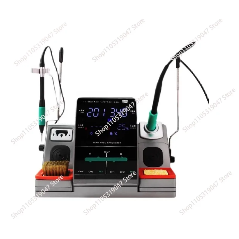 T3602 Dual-Handle Nano Soldering Station - High Precision Temperature-Controlled Iron for Phone Repair