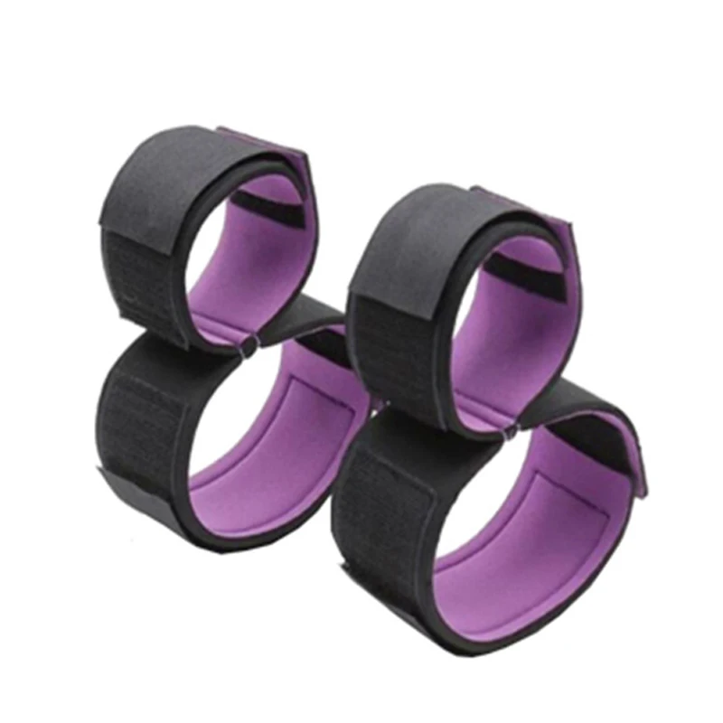 2PCS Bondage Strap Set Adult Games Adjustable Ankle Cuffs Leg Spreader Soft Padded Restraint Sex Toys For Couple SM Adult Games