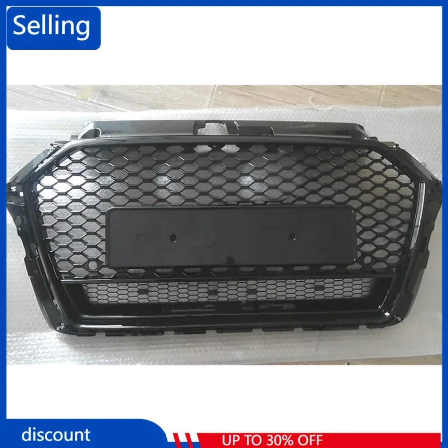 

Car Front Bumper Grill Center Grille for Audi A3/S3 8V 2017 2018 2019 (Refit for RS3 Style) Car Front Bumper Grille fast ship