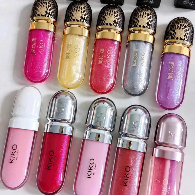 New Just Cavalli X Kiko Leopard Print Lip Gloss Limited Edition Milano 3D Hydra Xtreme Lipgloss Long Lasting Moisturizing Makeup
