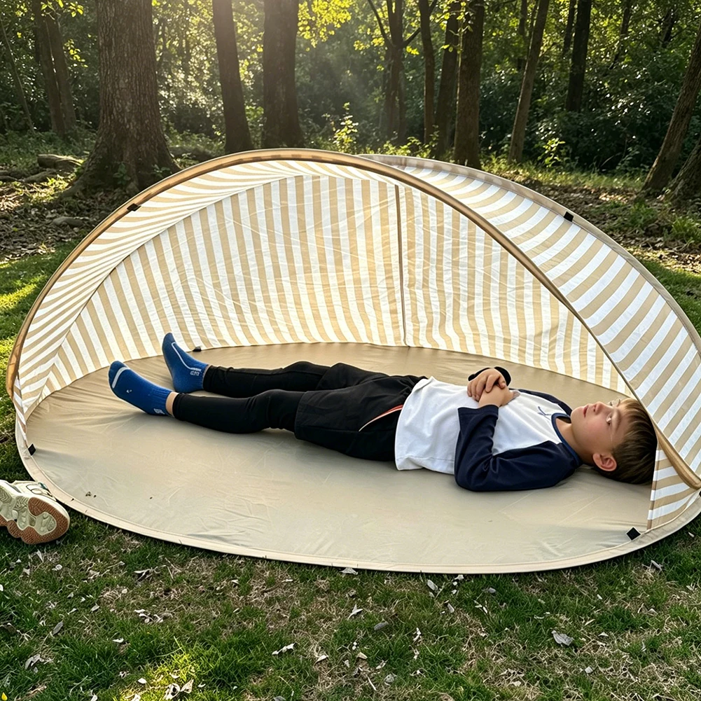 Pops-Up Beach Tent,No Need To Build Beach Tent,Portable Outdoor Quick Opening Sunshade Shelter,For Summer Family Beach Vacation