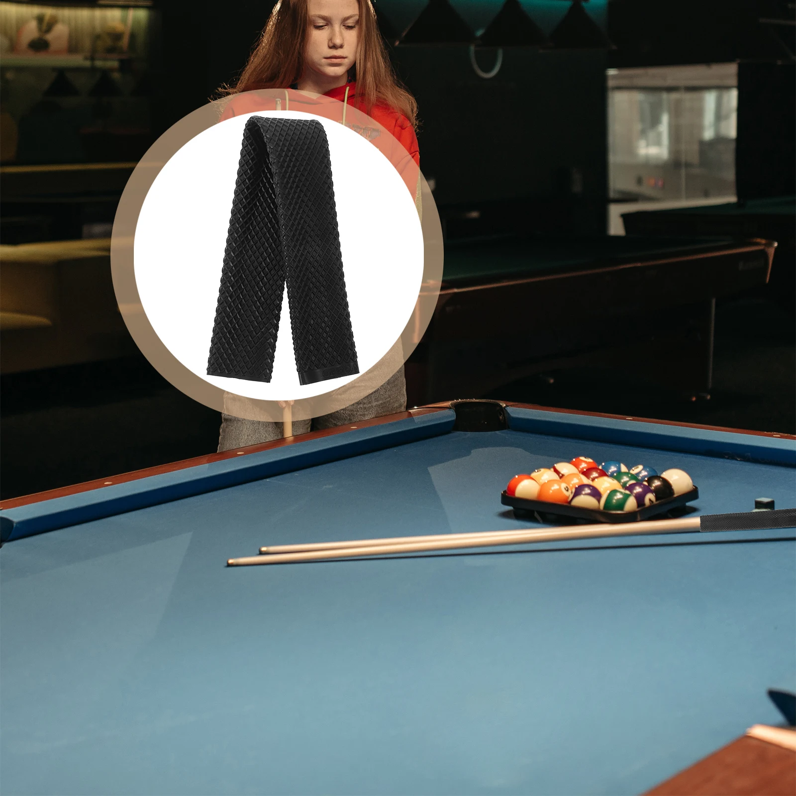 

Billiards Cue Silica Protective Cover For Pool Cues Rubber Anti Slip Black Golf Grips Clubs Covers Putter Decorative