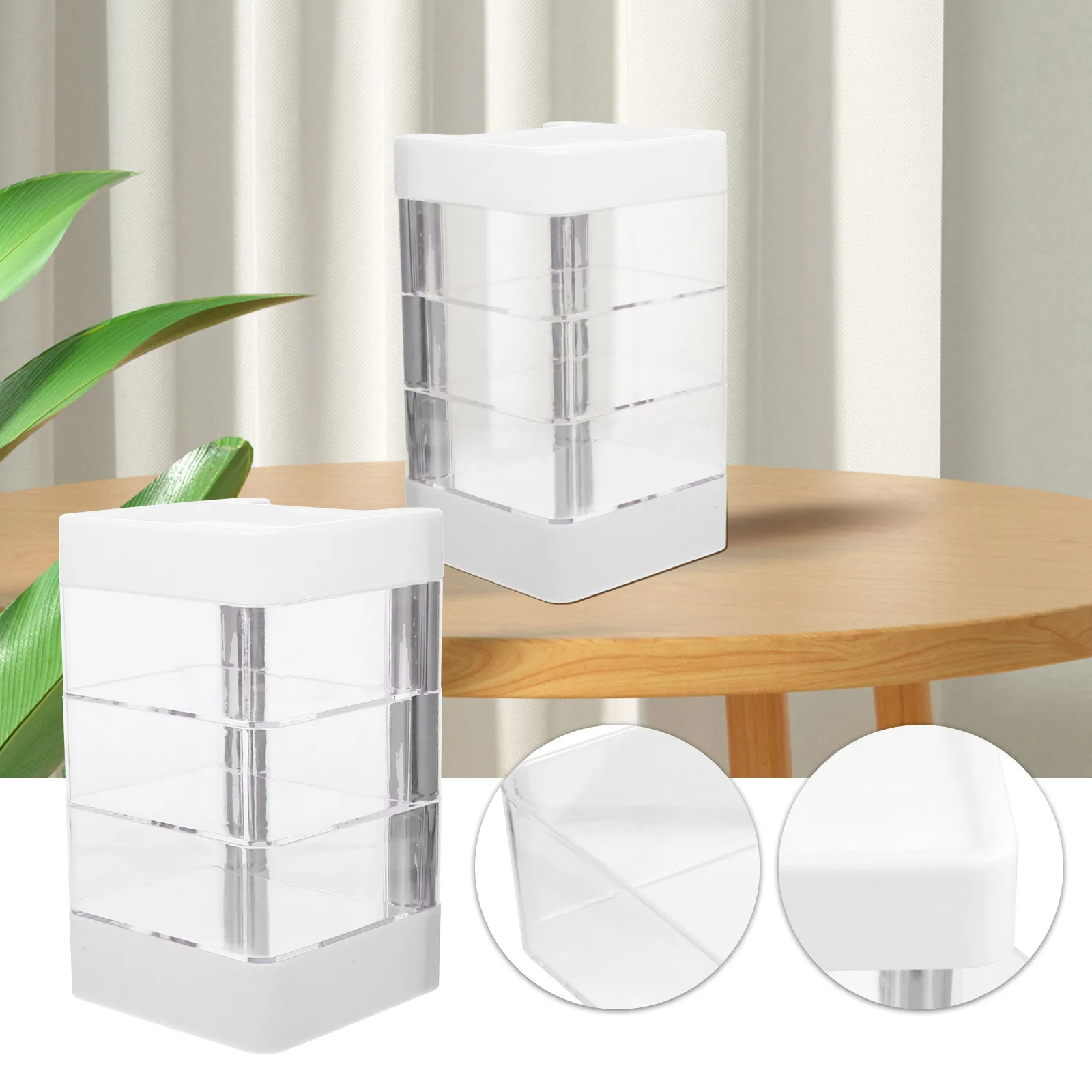 Jewelry Storage Organizer Multi-layer Case White Multi-layered Tray Holders Earring