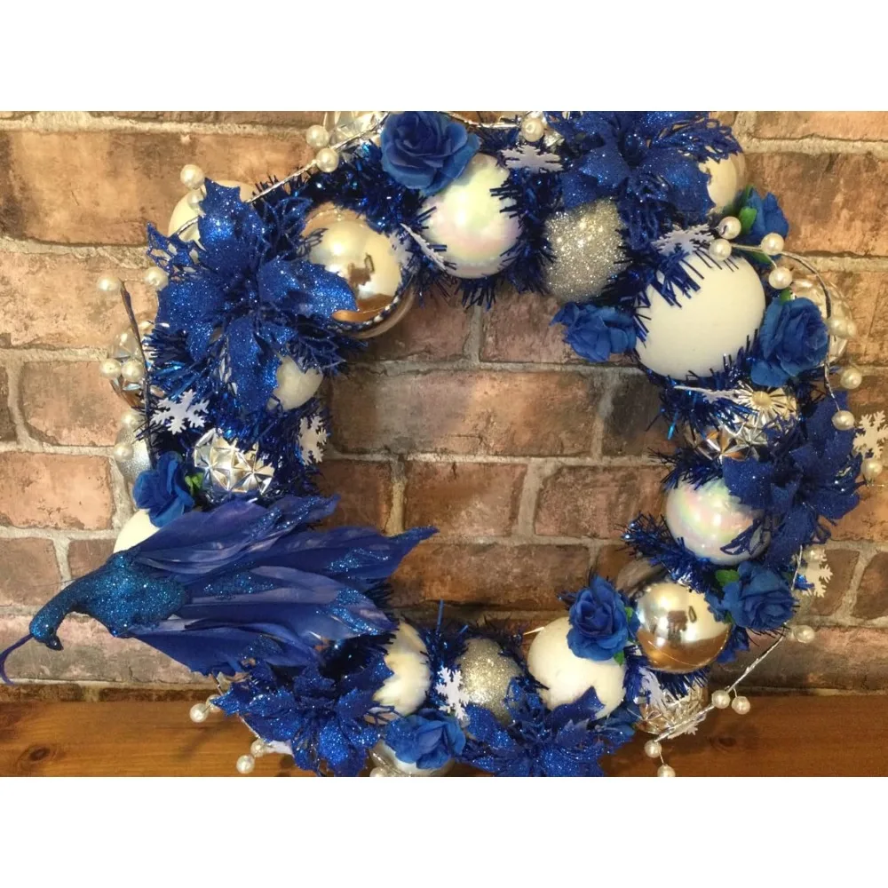 50 قطعة من الزهور الاصطناعية بالورود الزرقاء الملكية من Kesoto، رؤوس زهور صناعية من الحرير مقاس 1.6 بوصة للزينة والحرف اليدوية وحفلات الزفاف #4