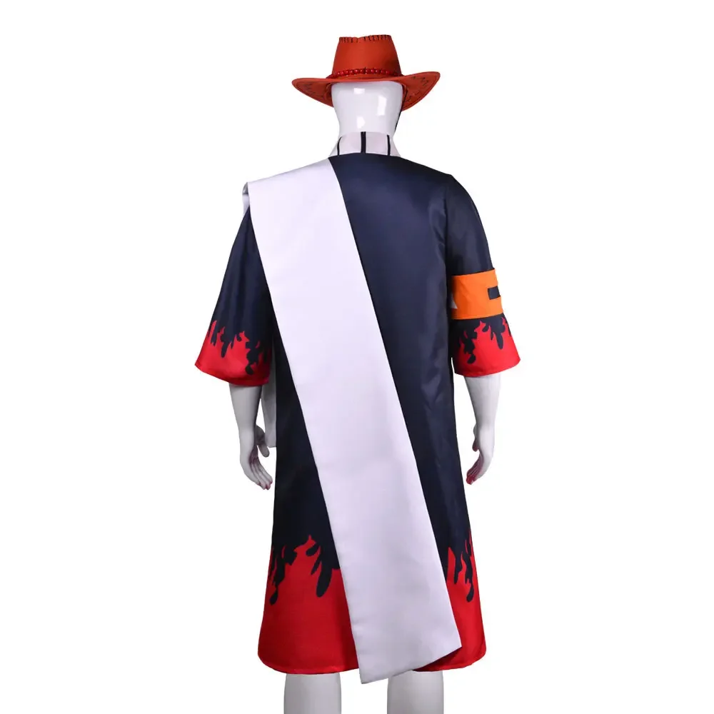 Anime Adult Cosplay Portgas·D· Ace Kimono Man Costume