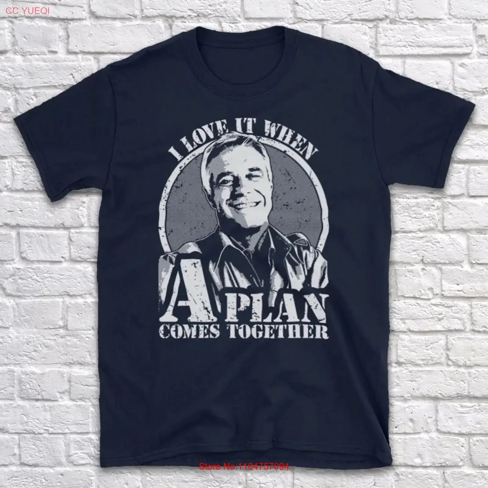 I Love It When A Plan Comes Together Hannibal Smith Team 80s Action Mens T Shirt Various Colours Sizes vintage Washed Unisex