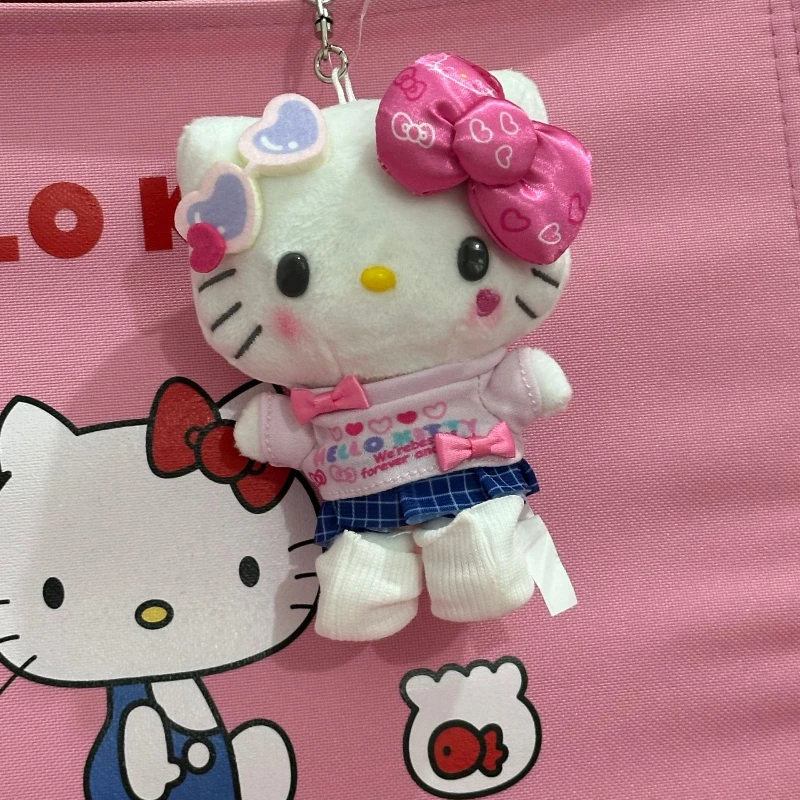 12 ซม.Sanlio อะนิเมะประกาย High School แกะน้อย Kitty ตุ๊กตาน่ารักตุ๊กตากระเป๋าเป้สะพายหลังจี้เด็กของขวัญวันเกิดของเล่น