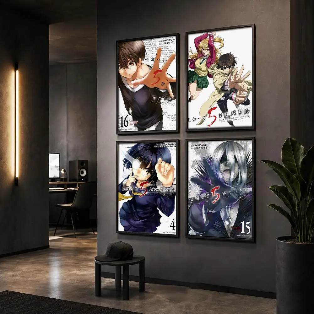 Japanese Anime B-Battle G-Game in 5 Seconds Poster Wall Art Print Sticker for Bedroom Living Room Dorm Office Modern Home Decor