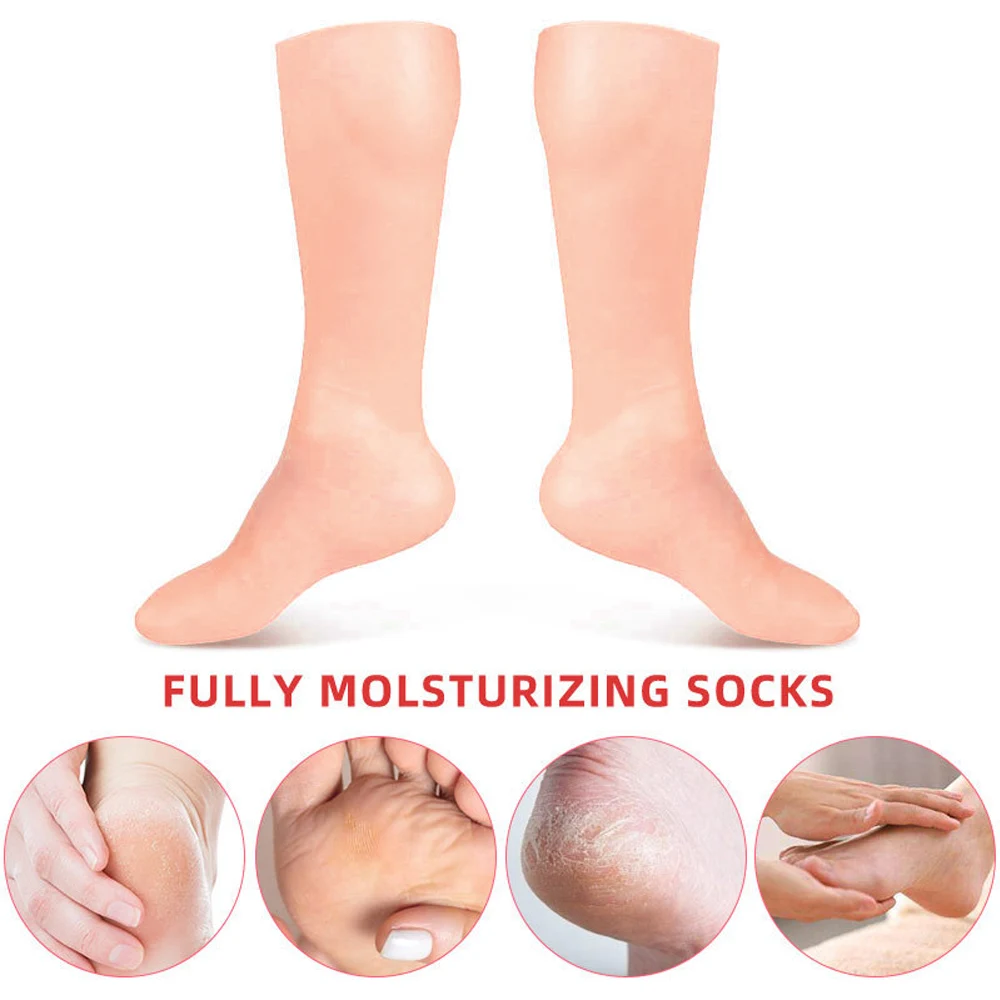 1 Pair Feet & Hand Care Socks Gloves Moisturizing Pedicure Spa Foot Bath Anti Cracked Dead Skin Peeling Exfoliating Feet Care