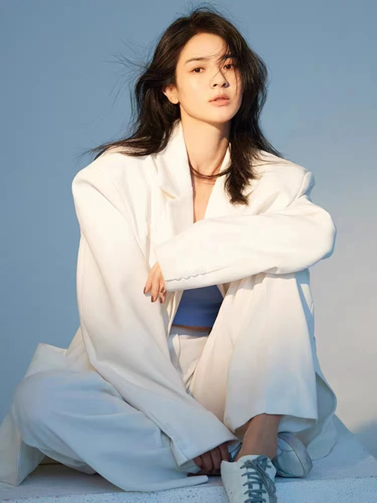 

Женский пиджак, пальто, женское легкое пальто с застежкой, дикое верхнее пальто средней длины, глубокая завязанная, профессиональная лента, средний лацкан