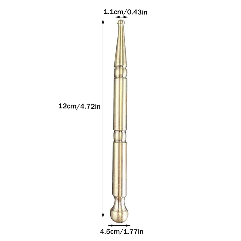 Brass Dual Head Facial Massage Stick Skincare Tool Acupressure Spoon Handheld Acupuncture Roller Body Massager Massage Bar