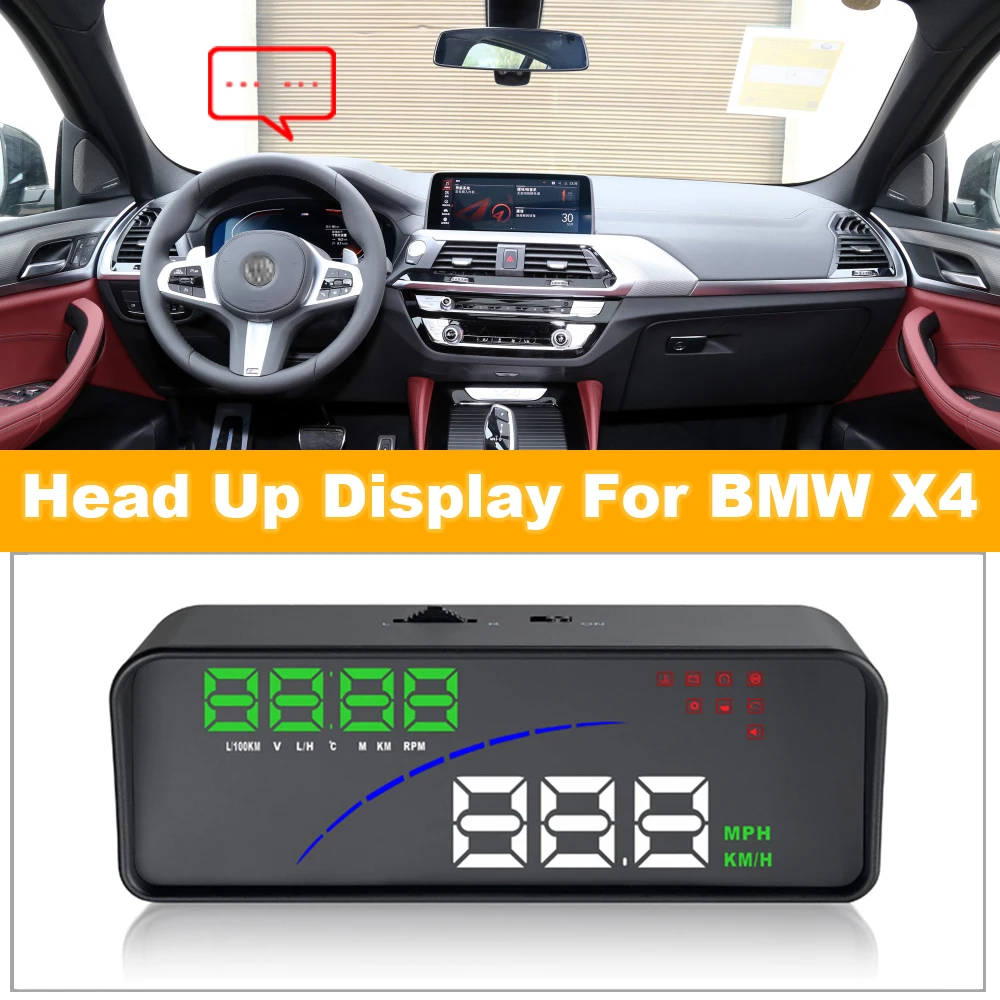 

For BMW X4 F26/G02 2014-2021 Car HUD Head Up Display Auto Electronic Accessories Speed Safe Driving Screen DIY Plug & Play OBD