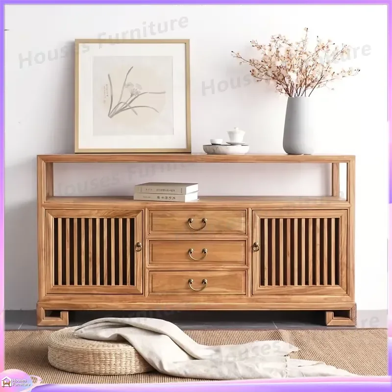 Solid Wood Shoe Cabinet Storage Organizer with Drawers Modern Entryway Hallway Furniture Floor Standing Rack for Living Room view 4