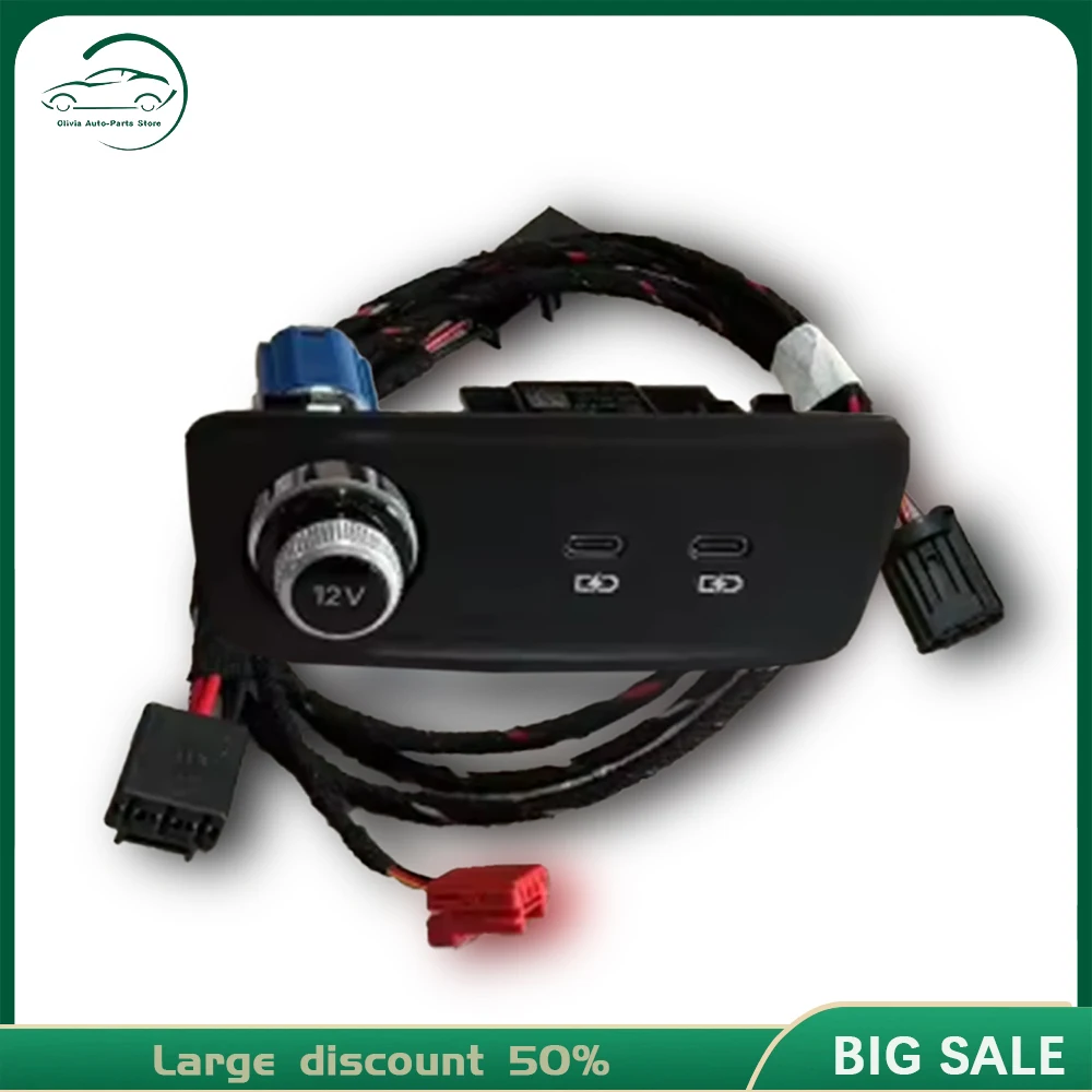 Pour Audi Q3 mise à niveau interface type-c et port de chargement d'interface allume-cigare 12V