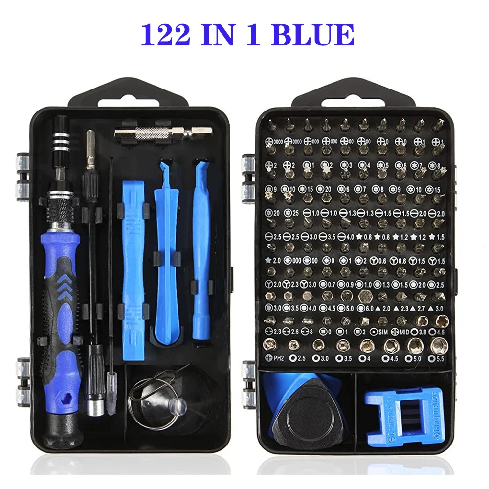 Precisieschroevendraaierset, WOZOBUY 115/122/138 in 1 computerschroevendraaierset, elektronica gereedschapsset voor tablet, iPhone, PS4 reparatie