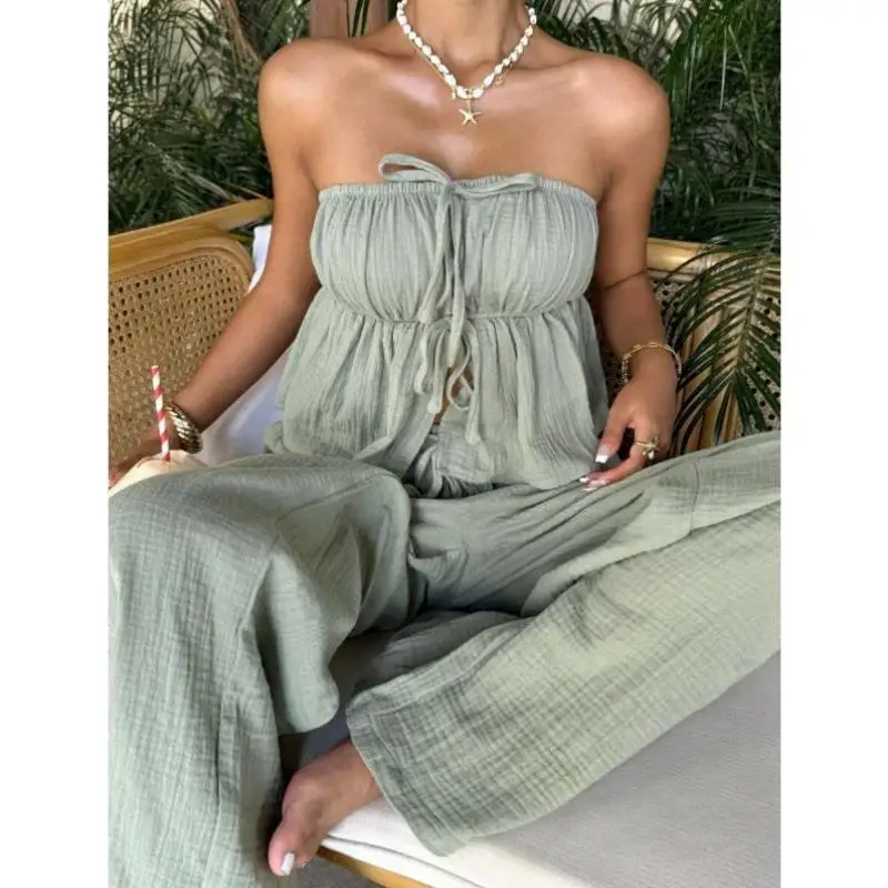 

Daily een Cotton Linen Material Two-Piece Set S 3743 Sle Women's Skirt Suit Casual Sportswear Autumn Seven-Sve