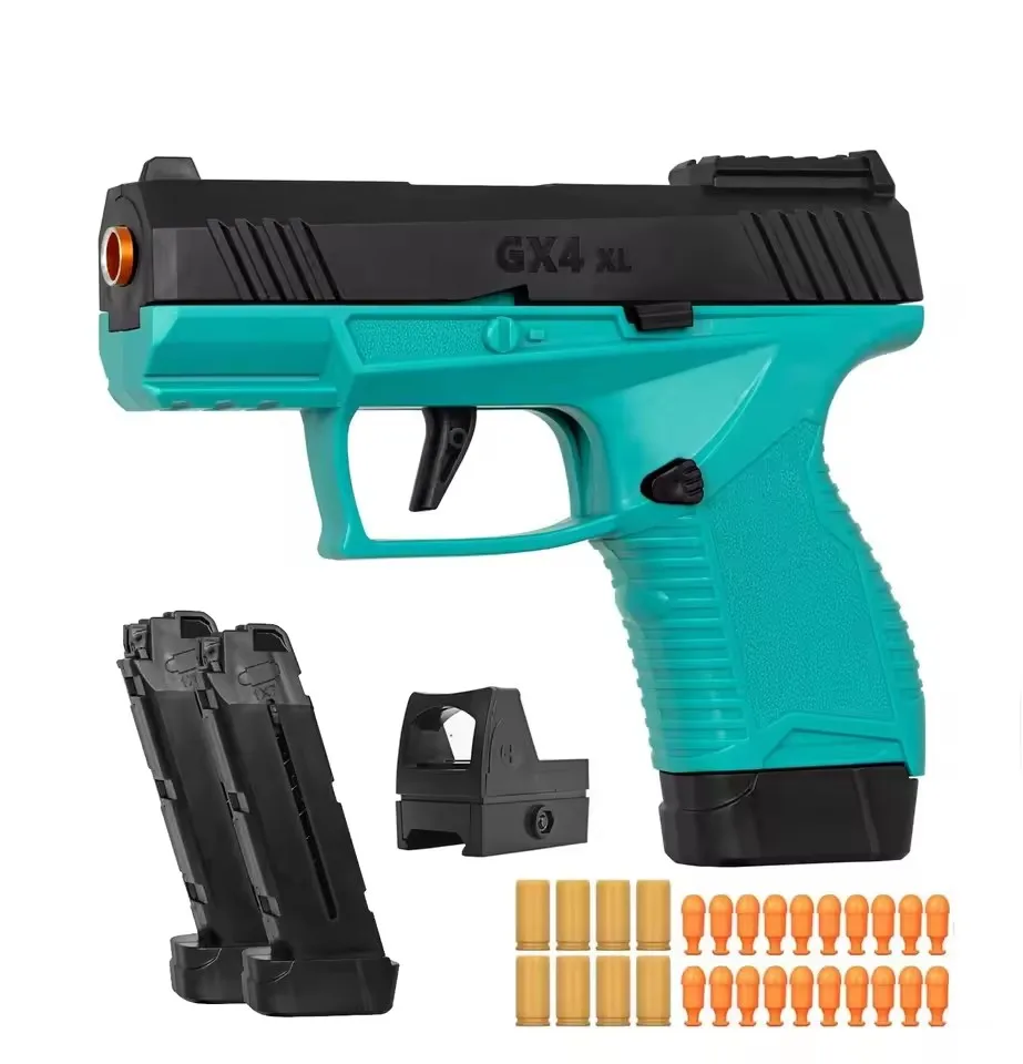 Mini Gx4 Soft Bullet Toy Gun Shell Gooien Continu pistool Lege hangende buitensporten Schietspellen Blaster Beste cadeau