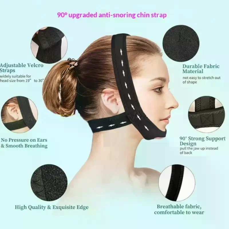 조절 가능한 코골이 방지 턱끈, 수면 보조 도구 1개, - Anti Snore Chin Strap Adjustable 리뷰 및 가격