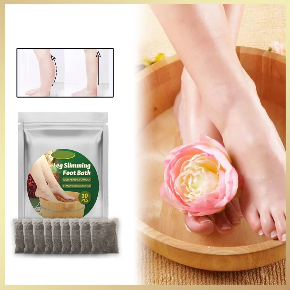 

Foot Soak Relieve Calf Muscles Relax Leg Slimming 10 Pcs Lymphatic Drainage Detox Foot Patches Pads Body Toxins Feet Slimming