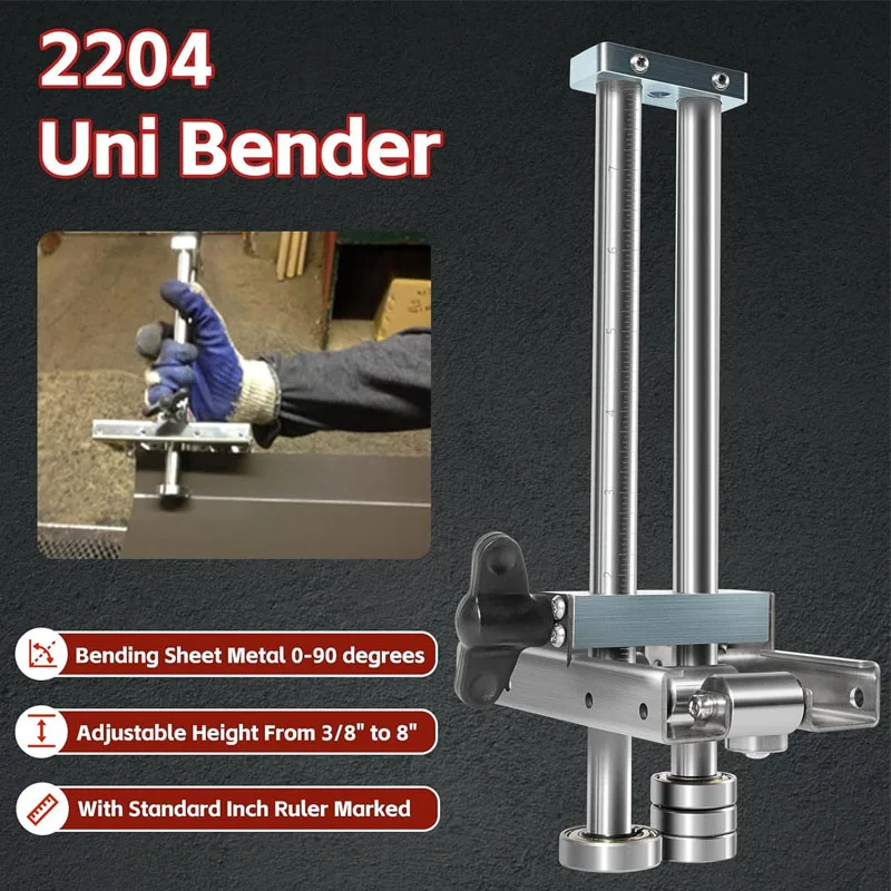 

2204 Uni Bender Sheet Metal Bender, Adjustable Bend Height From 3/8" to 8", Sheet Metal Bending Tool