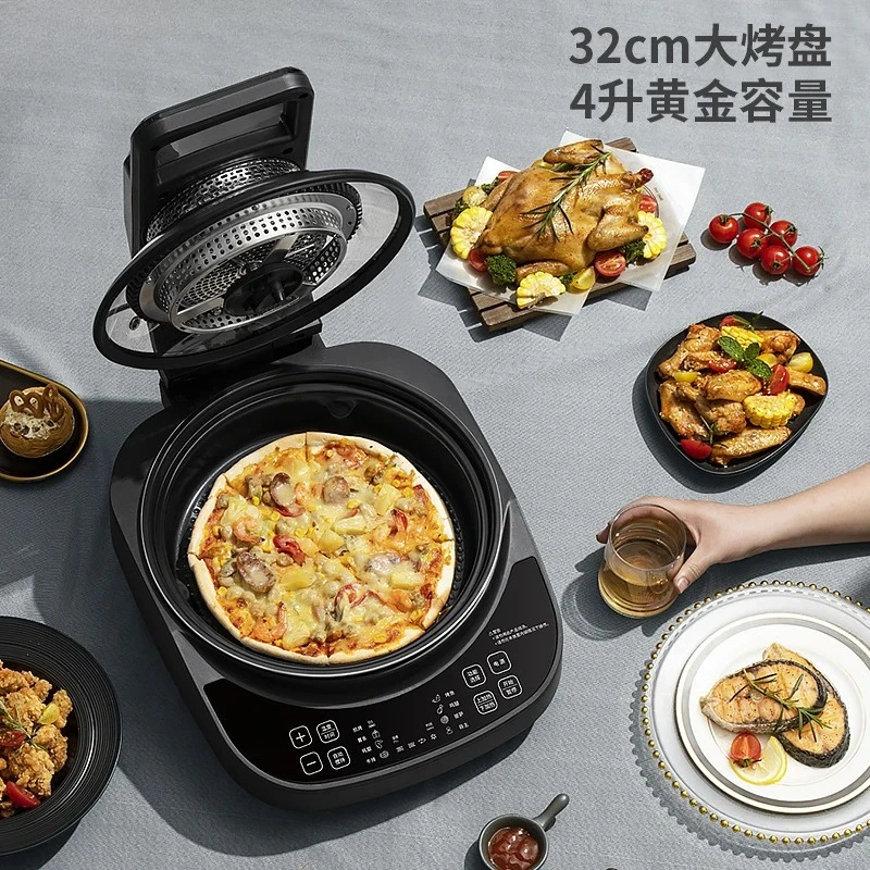 Large capacity computer version automatic stirring air fryer French fries machine oil-free frying
