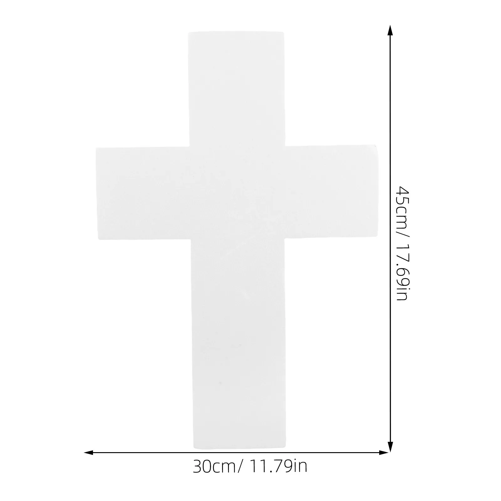 Elegant Unfinished Foam Cross for Holy Communion Craft Decoration DIY Religious Keepsake Centerpiece Wall Display Floral
