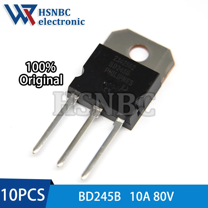 

10PCS BD245B BD245 TO-218 10A 80V isc Silicon NPN Power Transistor 100% New Original