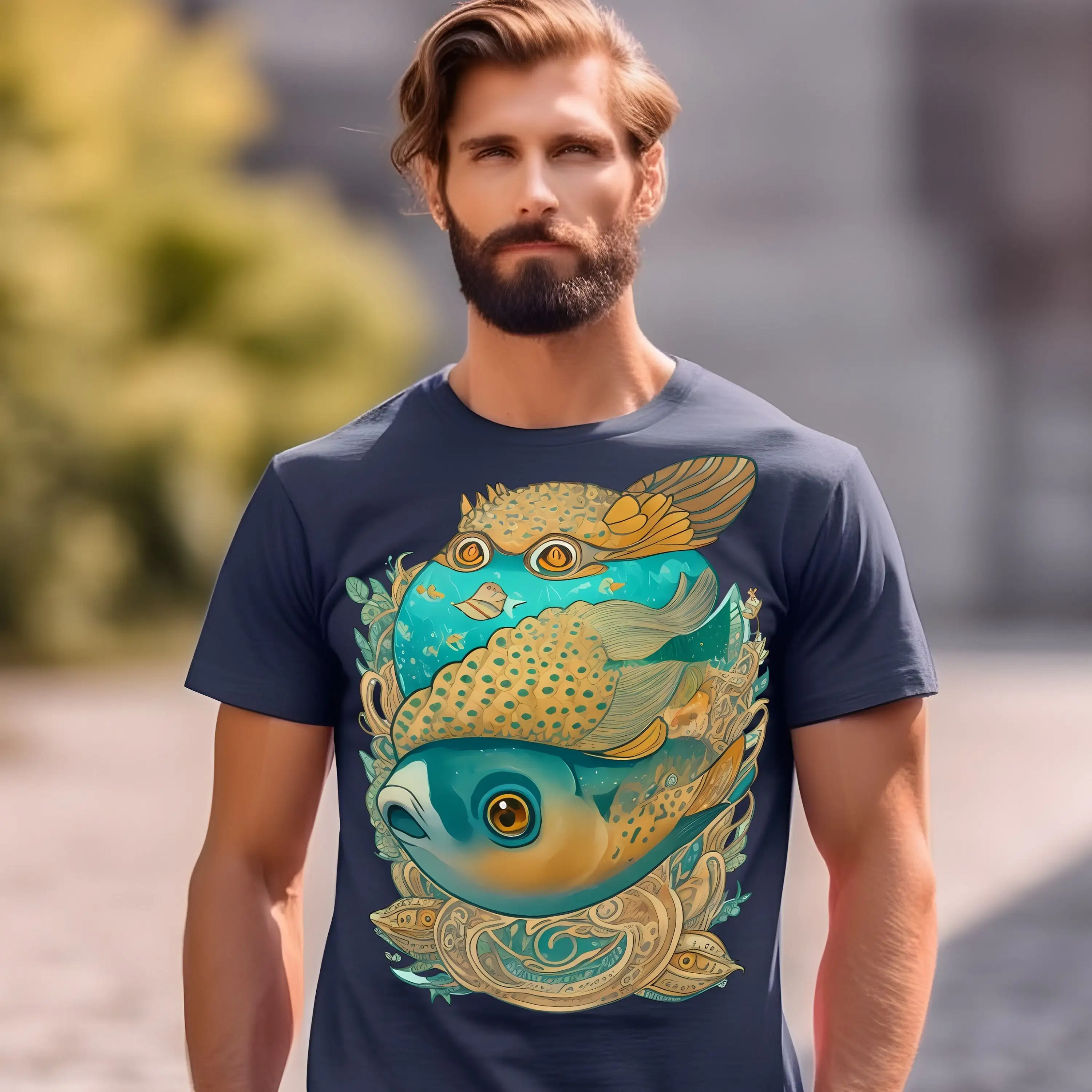 T shirt surrealis tische fische surrealismus kunst fantasie unter wasser abstrakt trauma welten ozean tiefsee geschenk 381 apt2