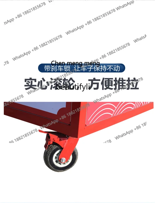 X Street Vendor Cart Night Market Special Snack Cart Braised Food Stall Mobile Commercial Mobile Food Cart