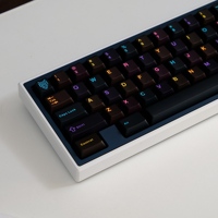 Aifei 114 Keys Keycaps ABS Double Shot Cherry Height Translucent Black Colorful Letters for Mechanical Keyboard Anne Pro 2 Game