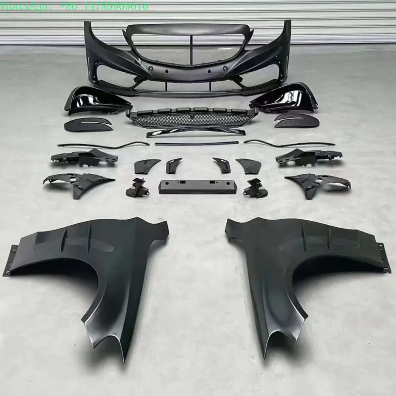 

Full Custom Build With Old-to-new Body Kit ConversionCarlson Style W205 PP Front Bumper Aluminum Fender Body Kits For C-Class W